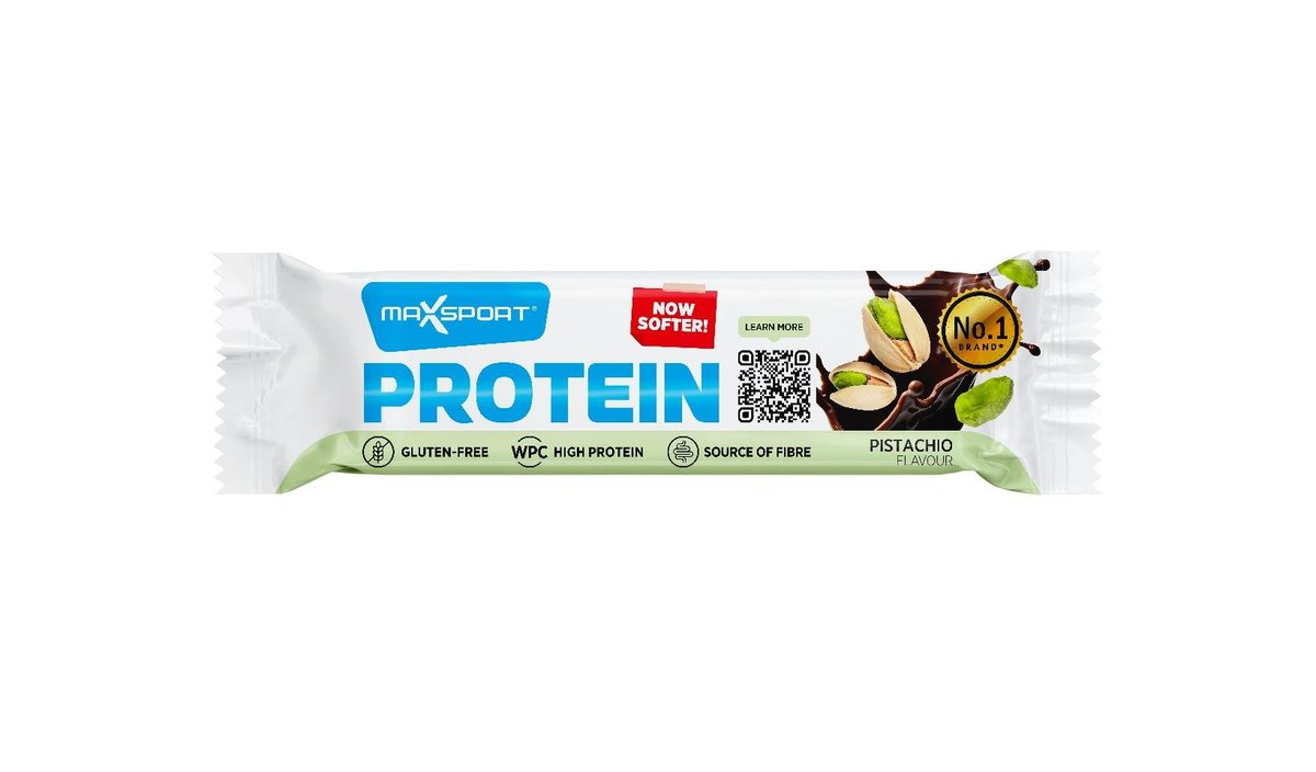 MaxSport Proteinová tyčinka s pistáciemi v kakaové polevě 50g