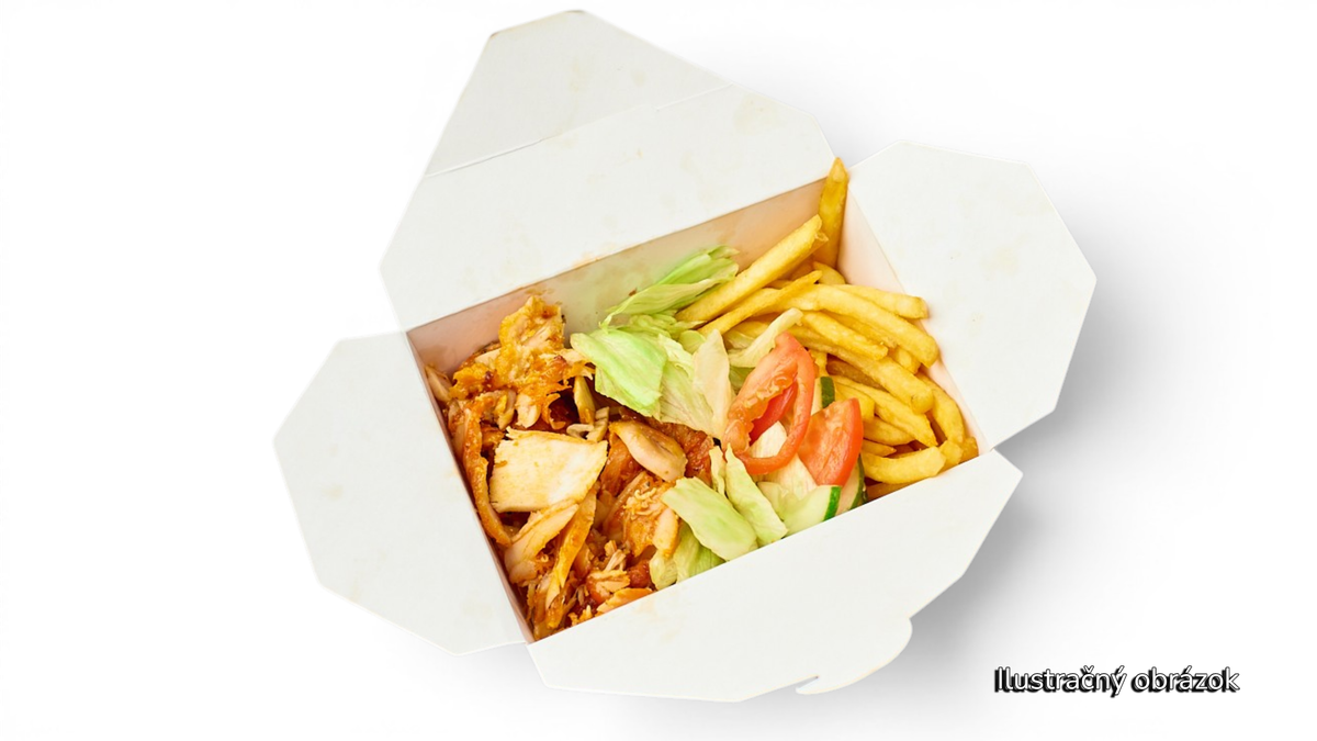 Döner box s hranolkami a šalátom