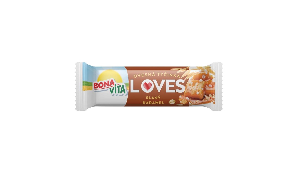 Bonavita LOVES Ovesná tyčinka slaný karamel 40 g