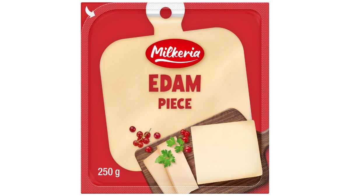 Milkeria Edam přírodní polotvrdý sýr blok 250g