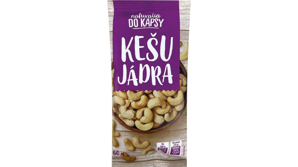 Naturalia Do Kapsy Kešu jádra 60g