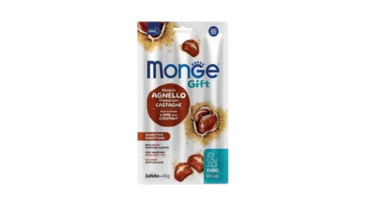 Monge Gift Lamb With Chestnut Sensitive Digestion 3 Sticks 45gr