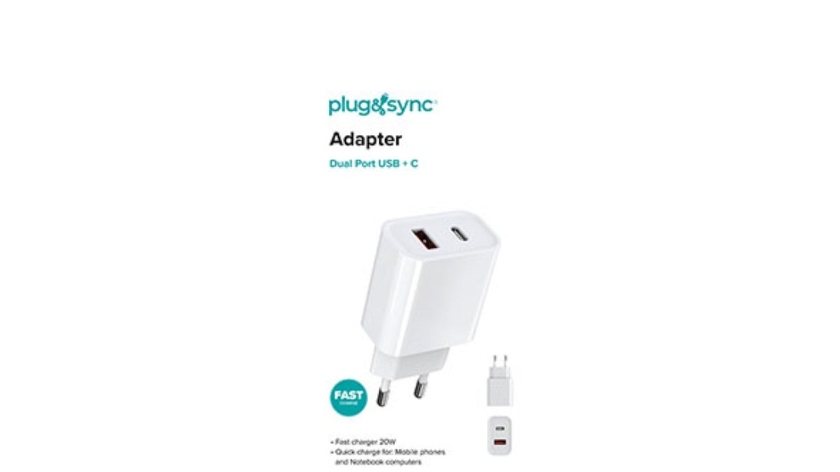 Vægadapter 20W A+C 1 stk.