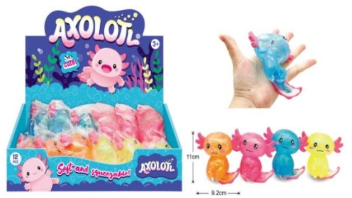 Squeeze axolotl 4 var 1 stk.