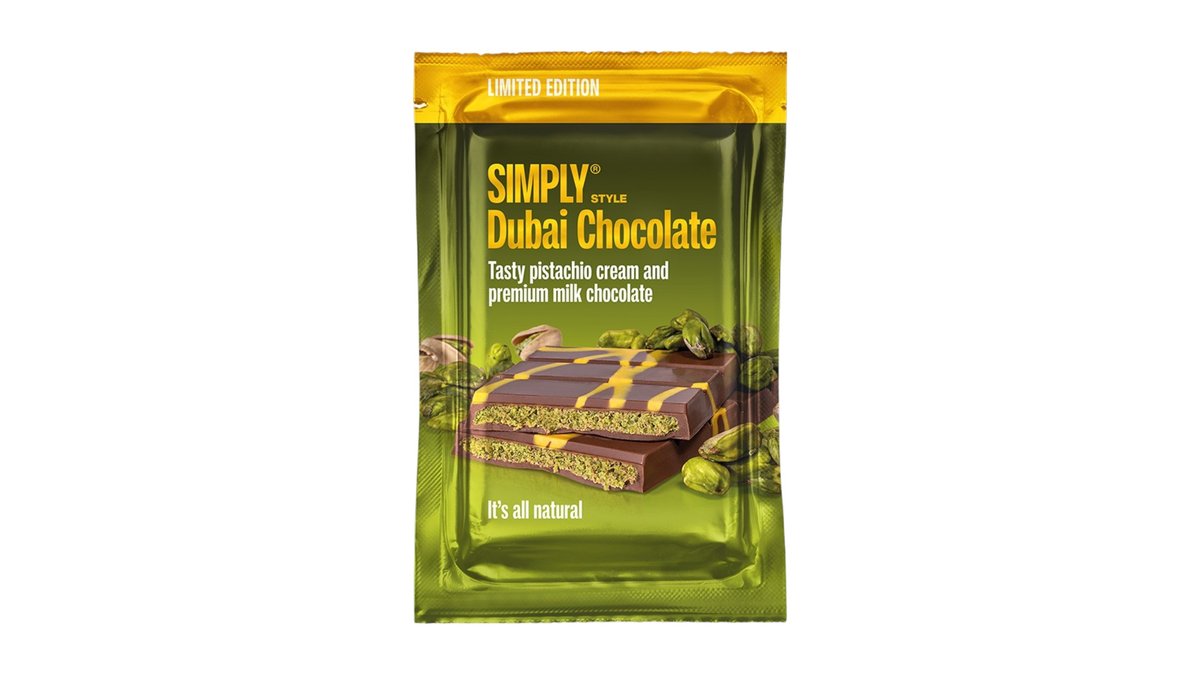 Mælkechokoladeplade Dubai Style, Simply Chocolate