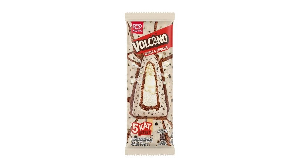 Algida dondurma 86 ml volcano ağ şokolad