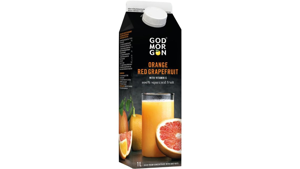 God Morgon Juice Apelsin & Röd Grape, 1 l