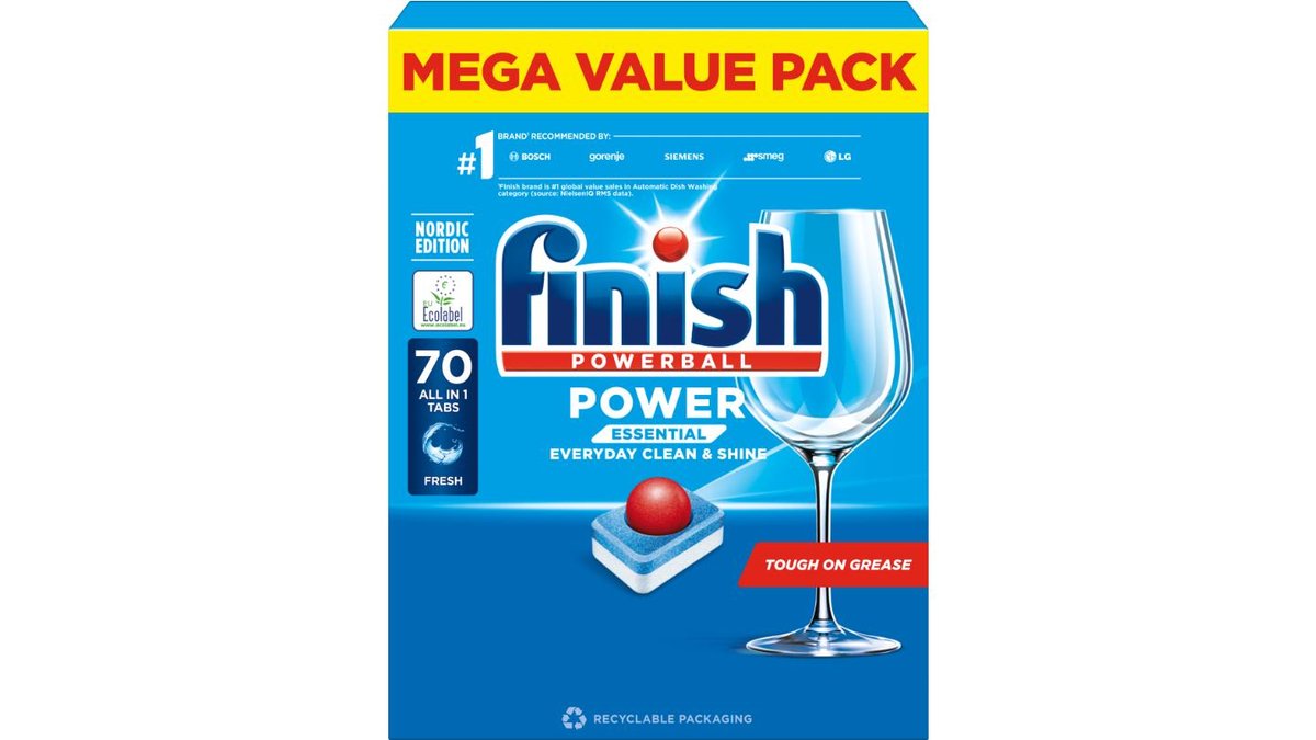 Finish Maskindisktabletter Power, 70-pack