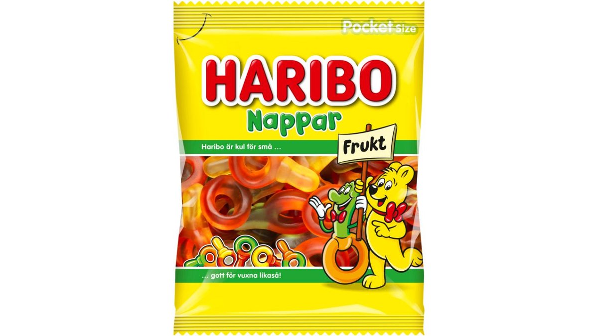Haribo Nappar Frukt, 80 g