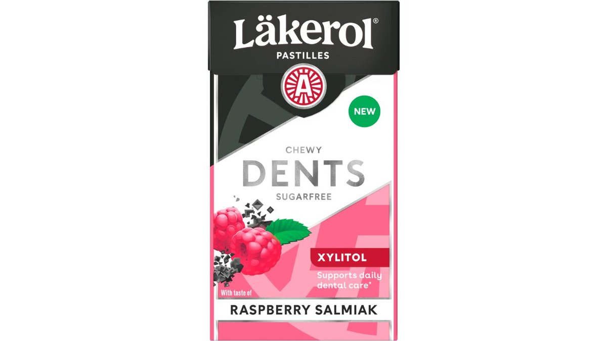 Läkerol Pastiller Dents Raspberry Salmiak, 36 g