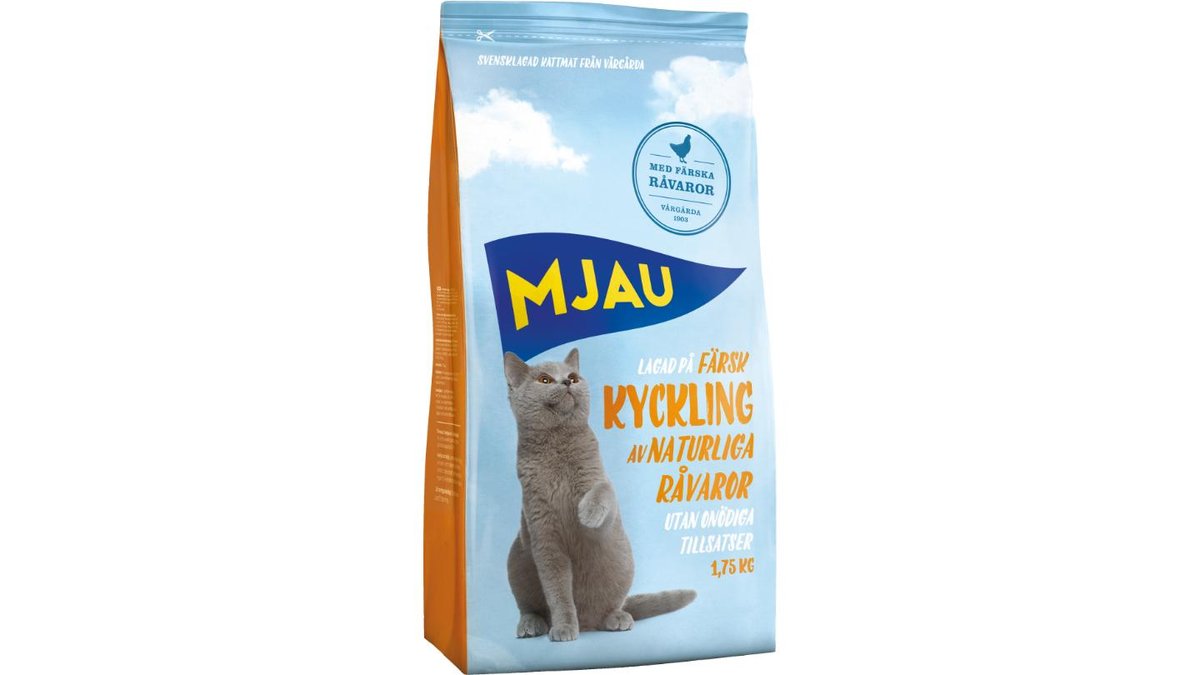 Mjau Kattmat Kyckling, 1,75 kg