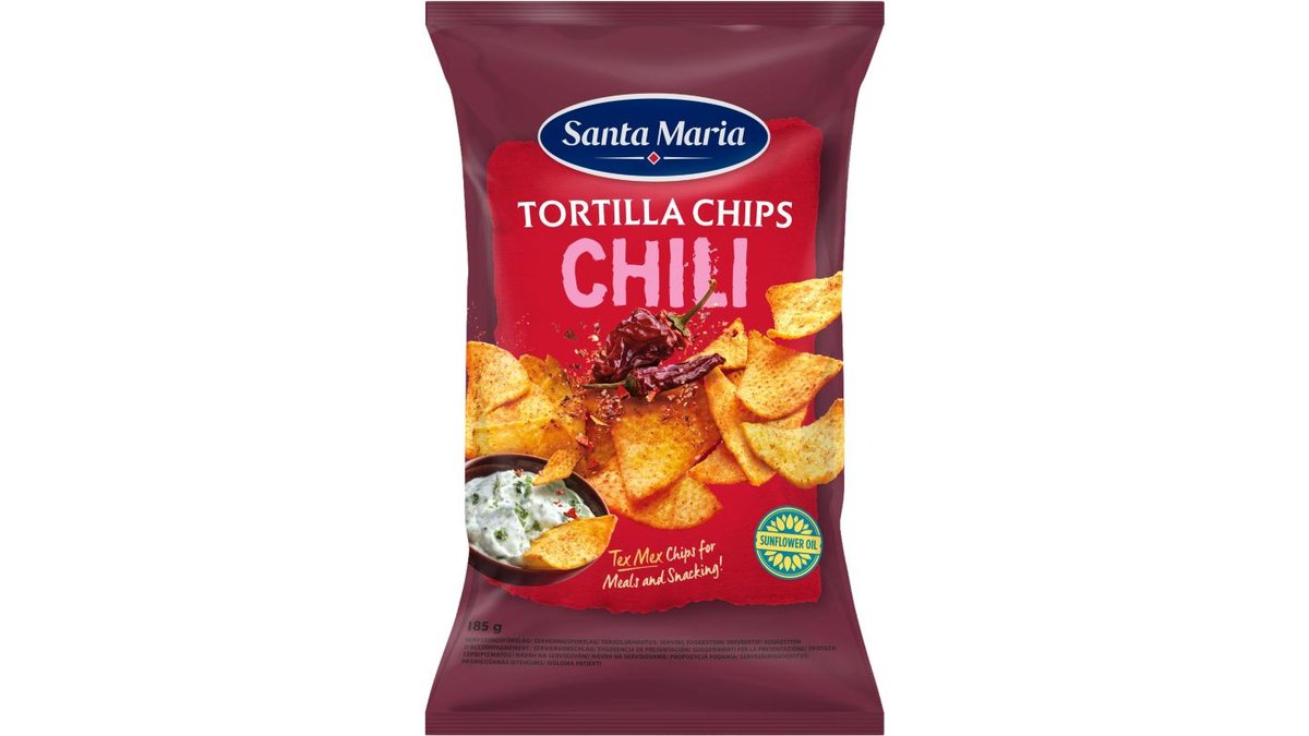 Santa Maria Tortillachips Chili, 185 g