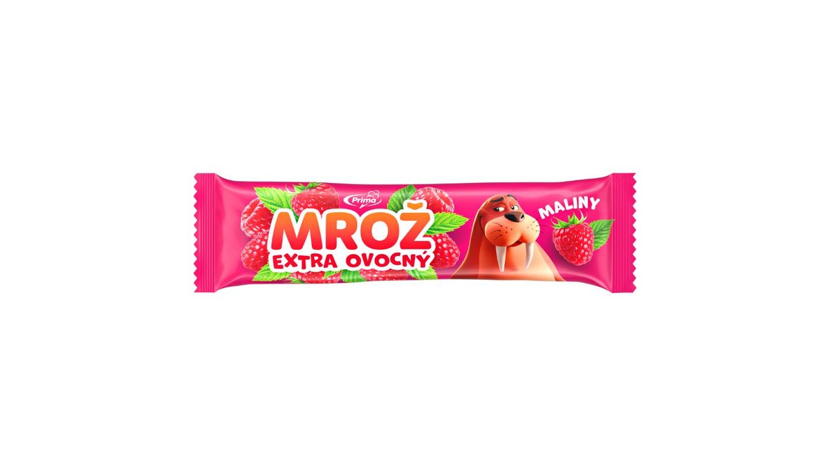 Prima Mrož Mrazený krém ovocný malinový v kakaovej poleve 50 ml