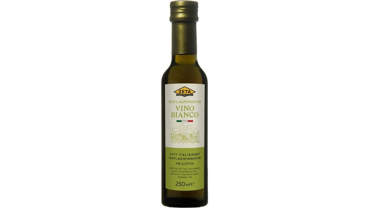 Zeta Matlagningsvin Vitt 2,2%, 250 ml
