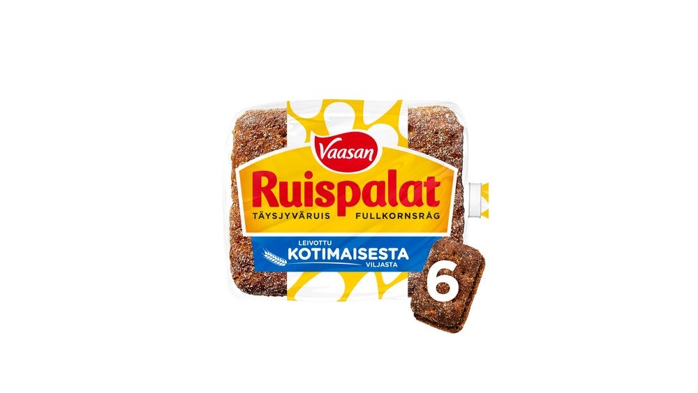 VAASAN Ruispalat 330 g 6 kpl täysjyväruisleipä | K-Market Mansku | Wolt