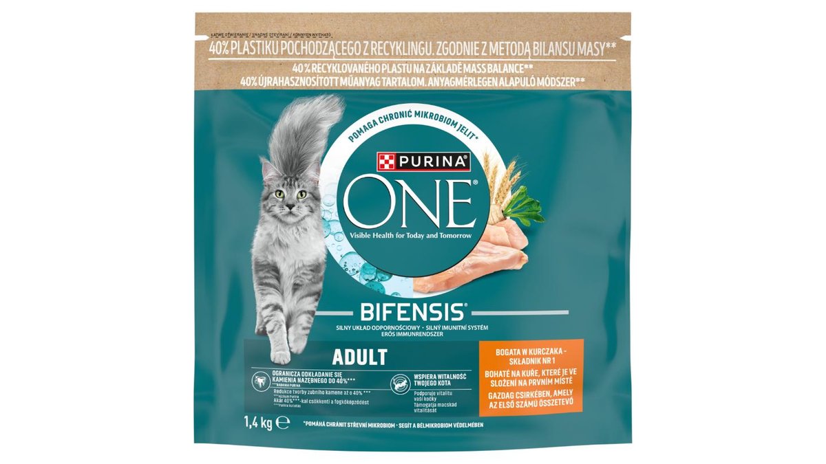 Purina ONE Bifensis Adult granule pro kočky kuře 1,4kg