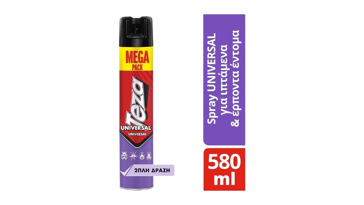 TEZA Εντομοκτόνο σπρέι για έρποτα & ιπτάμενα 300 ml