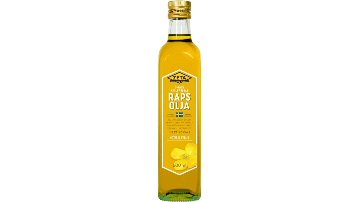 Zeta Rapsolja Kallpressad Nötig, 500 ml