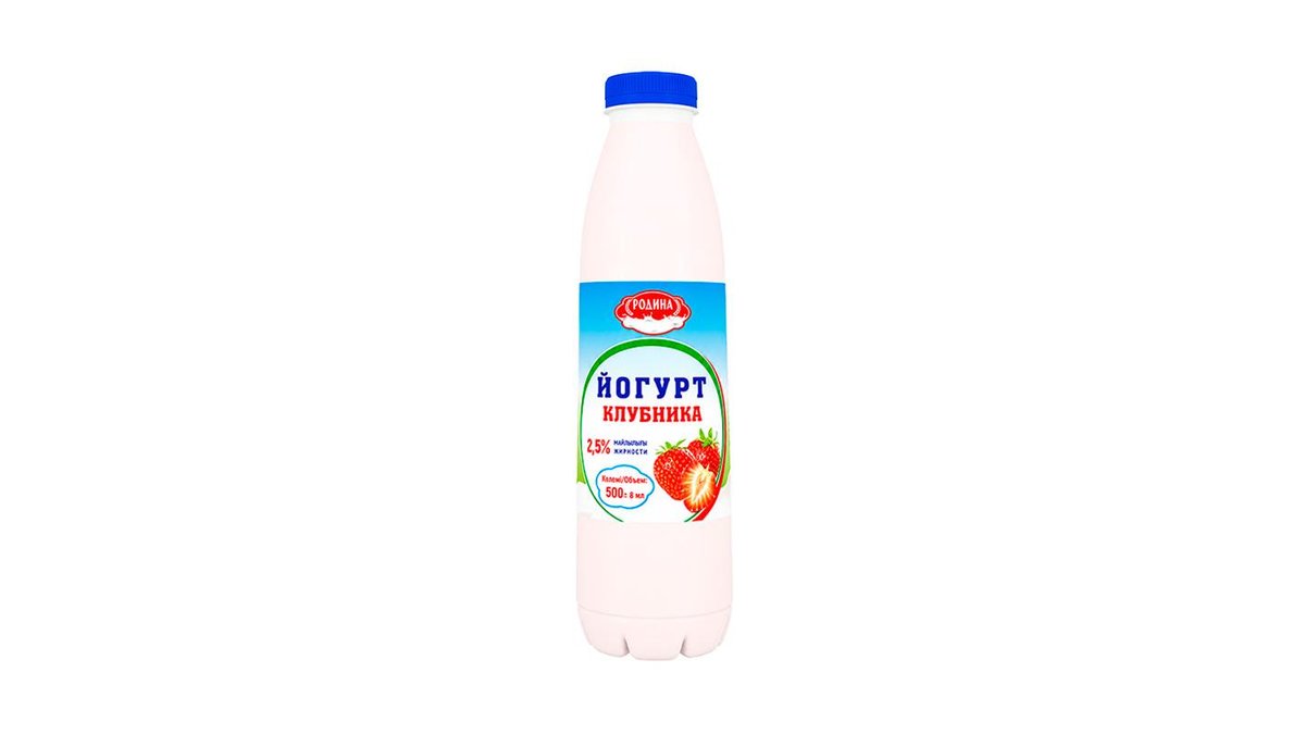 Йогурт Родина питьевой клубничный 2,5% 0,5 л