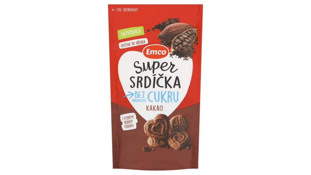 Emco Super srdíčka kakao 140g