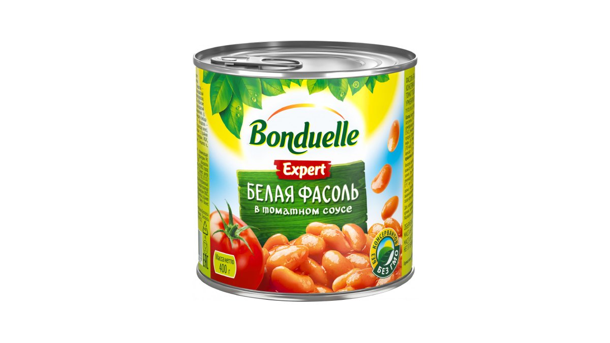 Фасоль Bonduelle белая в томатном соусе 425 мл
