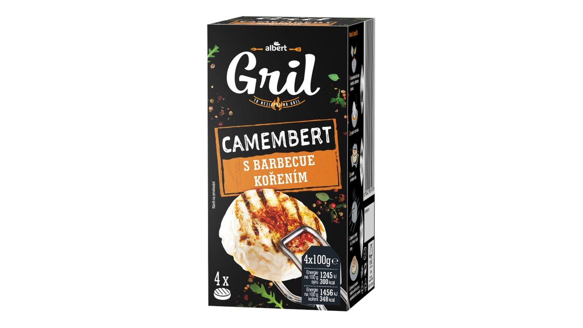 Albert Camembert na gril BBQ