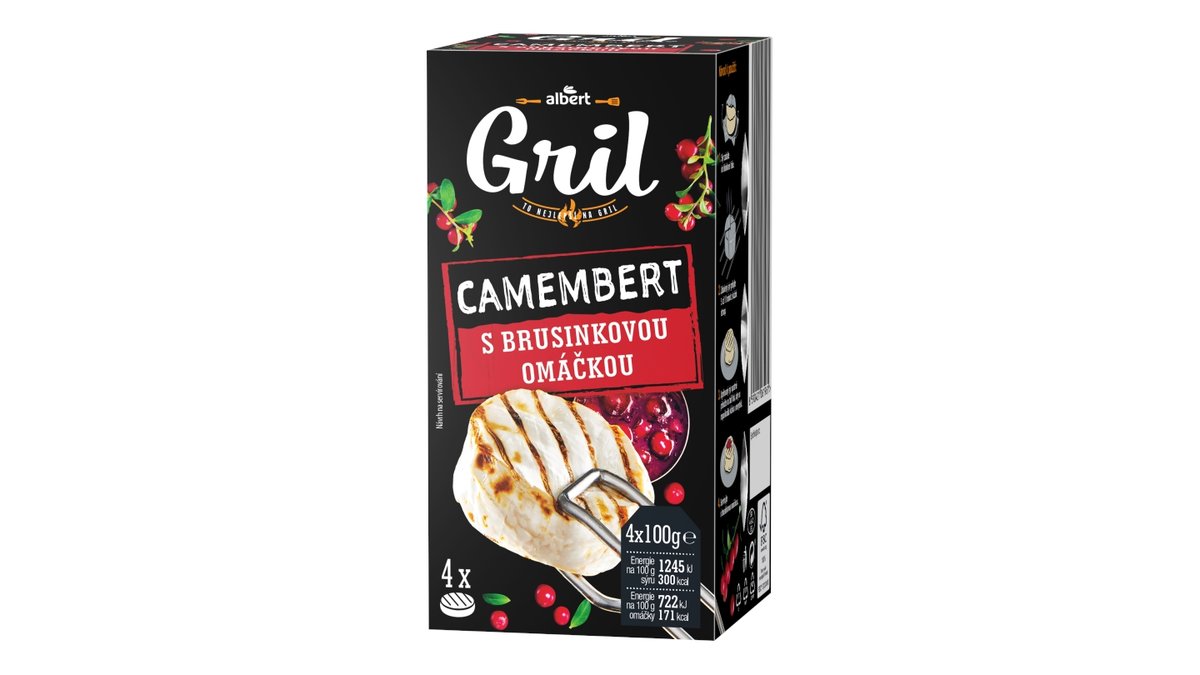 Albert Camembert na gril Brusinky