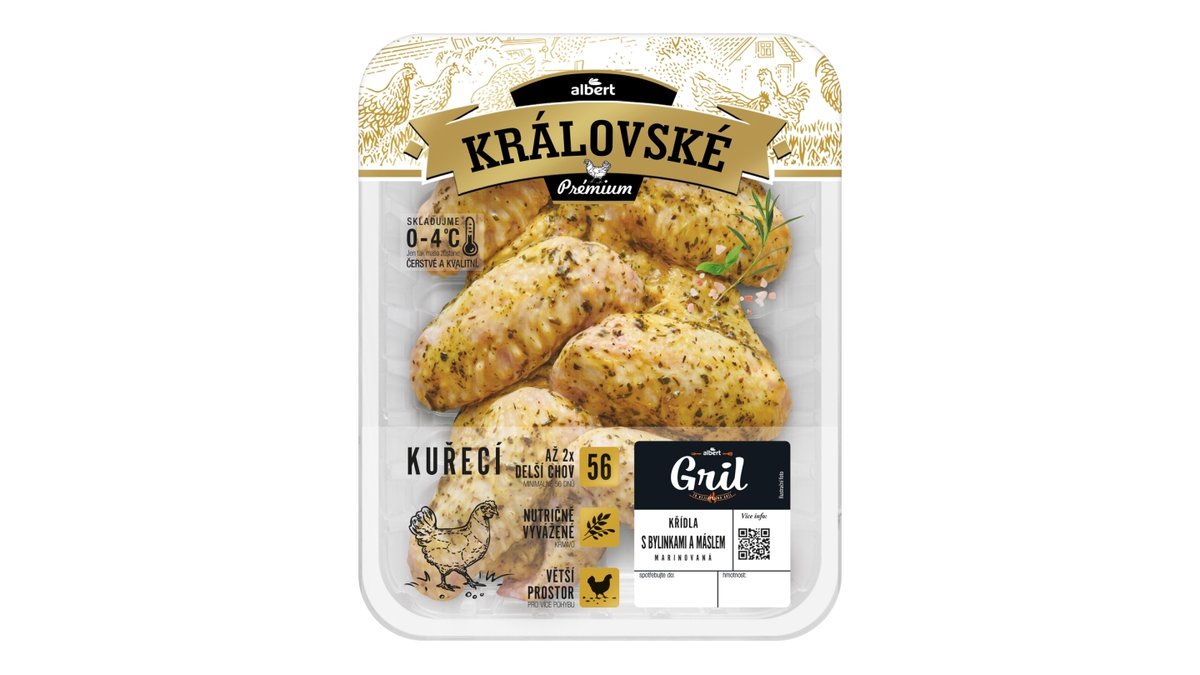Královské Kuřecí plátky v marinádě bylinky + máslo