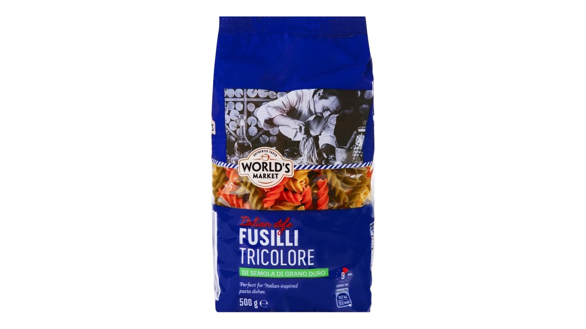 World's Market Fusilli tříbarevné semolinové