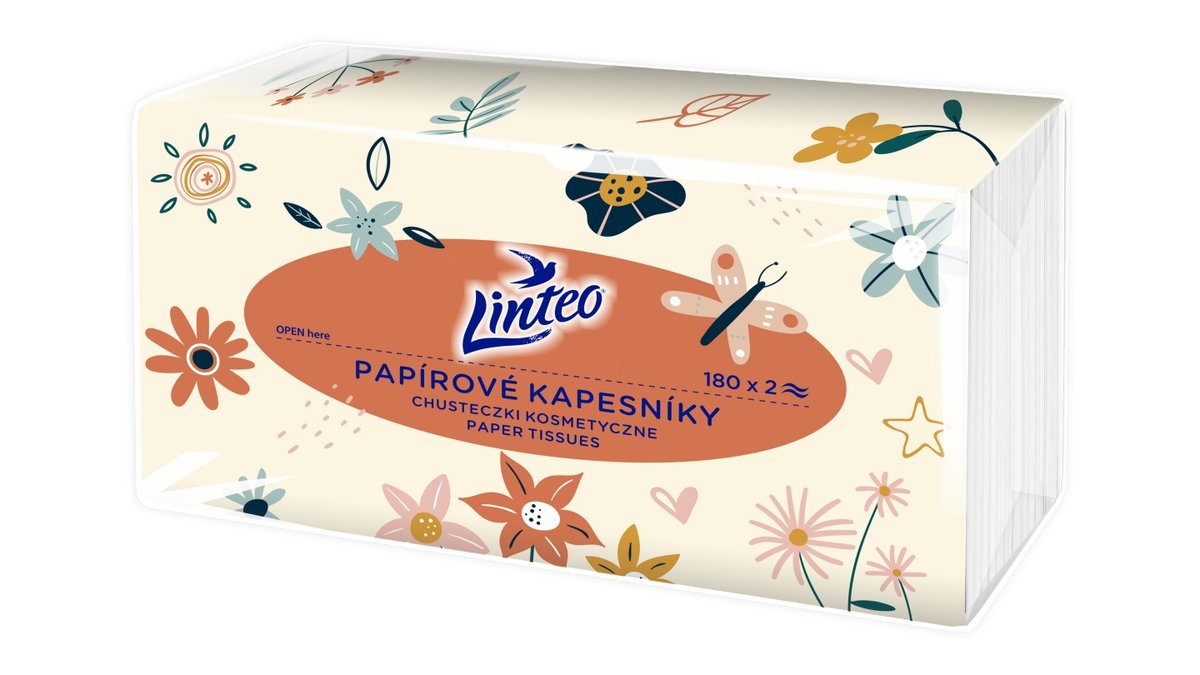 Linteo sáček papírové kapesníky 2 vrstvy