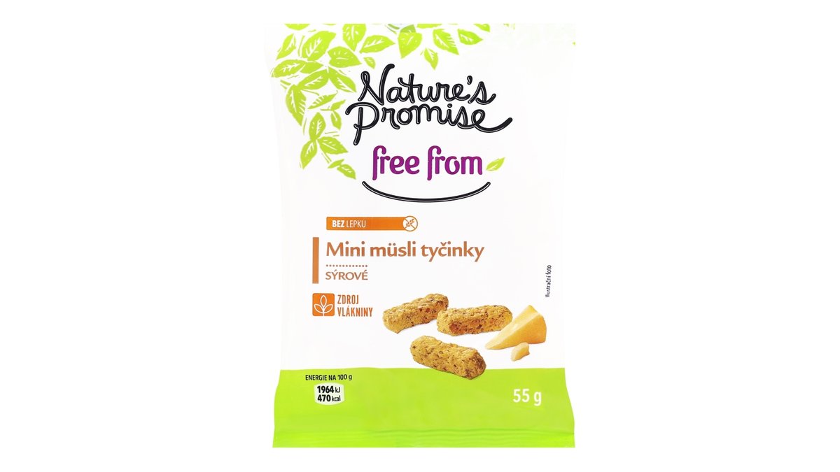 Nature's Promise tyčinky müsli sýrové bez lepku