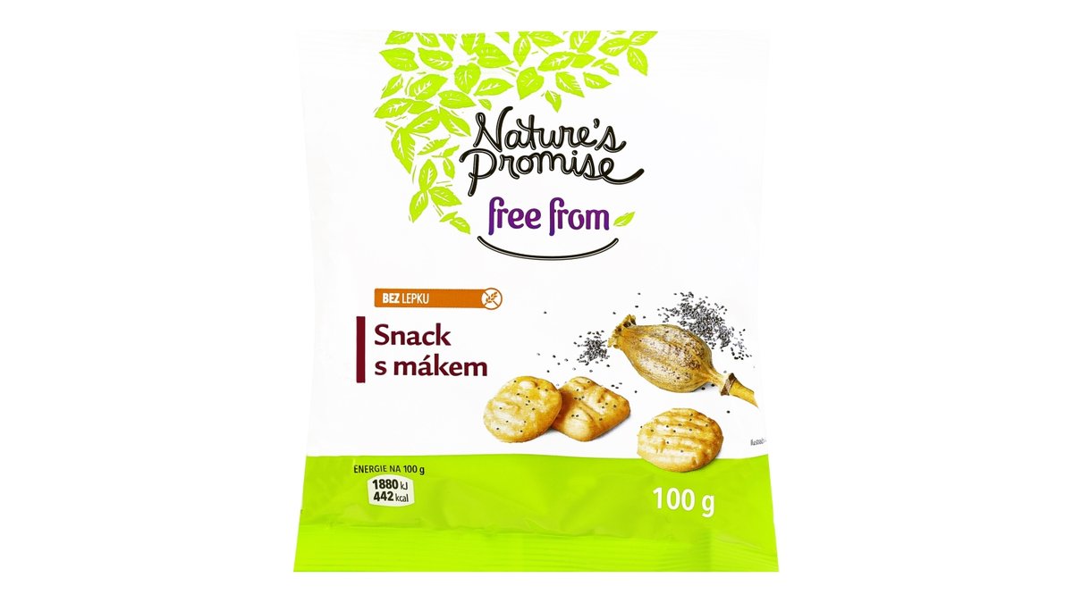 Nature's Promise sušenky slané makové bez lepku