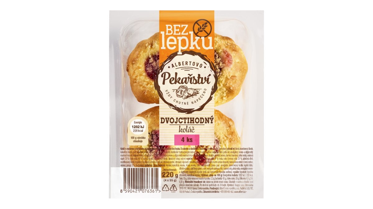 Albert Dvojctihodné koláče bez lepku