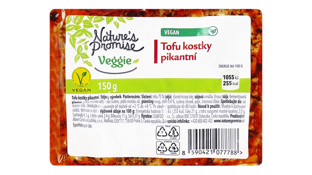 Nature's Promise tofu kostky pikantní