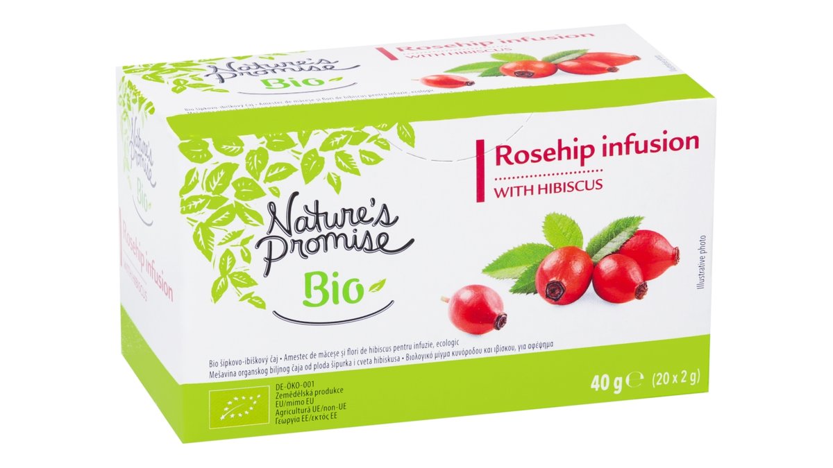 Nature's Promise Bio čaj směs šípku a ibišku