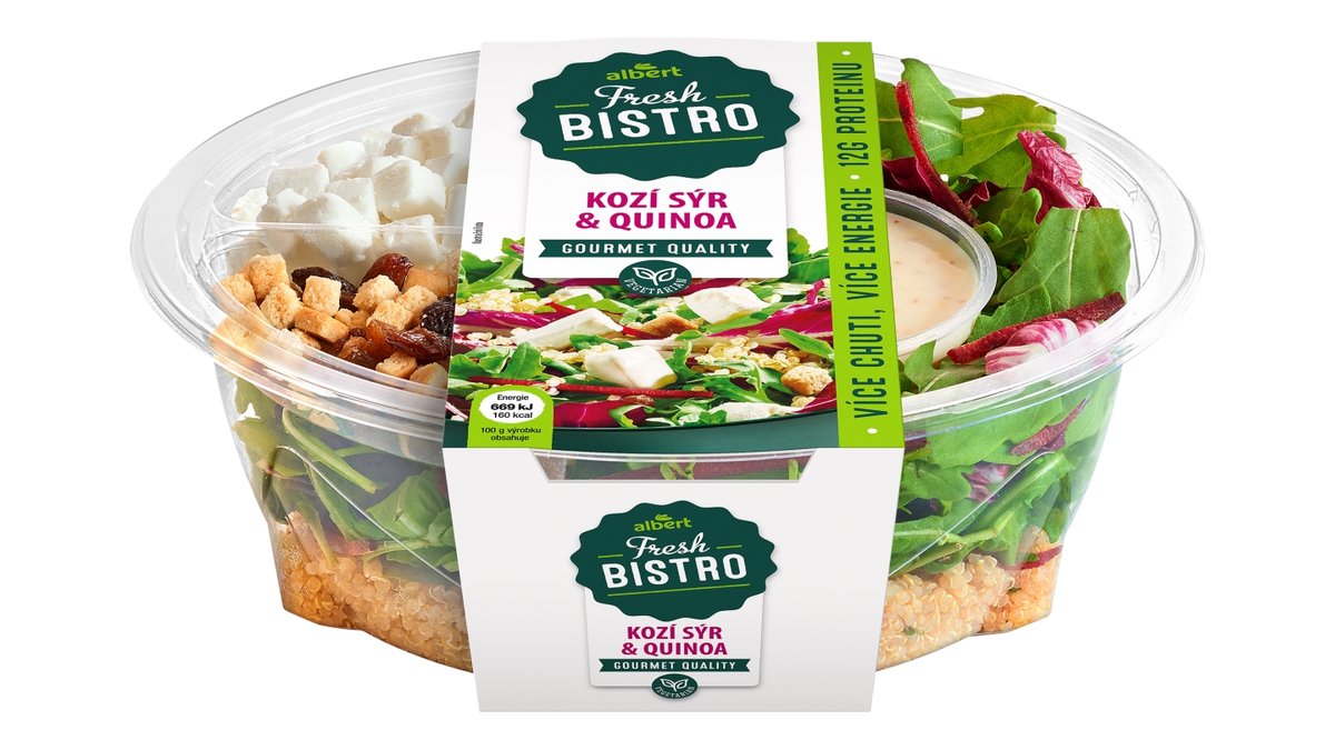 Fresh Bistro salát kozí sýr a quinoa