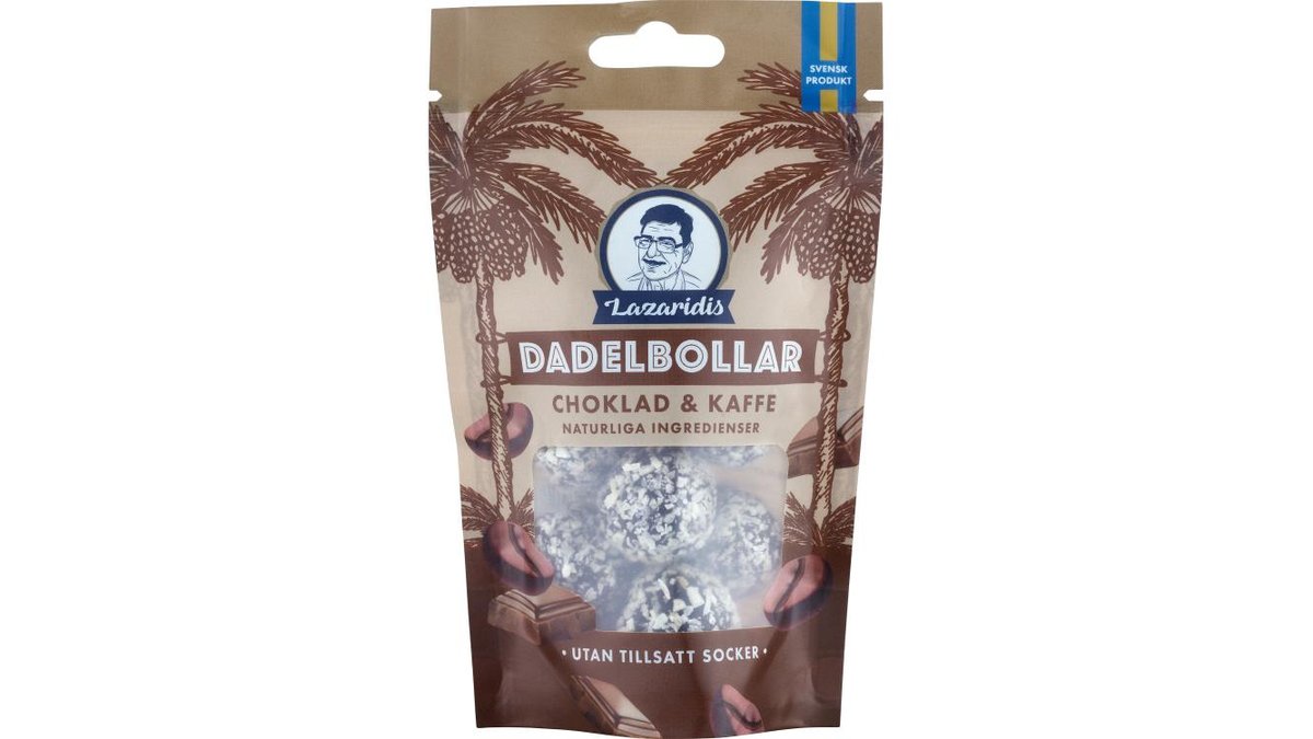 Lazaridis Dadelbollar Choklad & Kaffe, 90 g