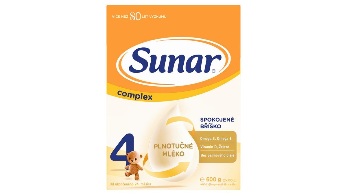 Sunar Complex 4 mléčná výživa pro malé děti v prášku 2 x 300g (600g)