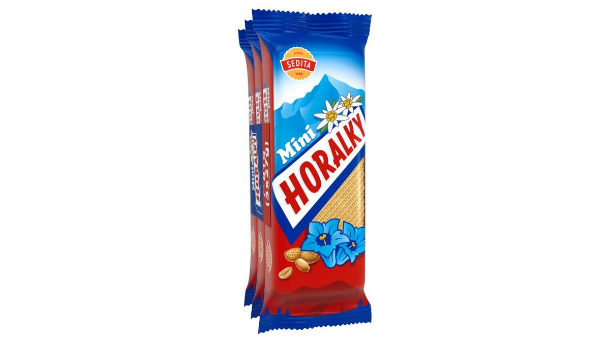 Sedita Horalky Mini oplatky s arašídovou krémovou náplní v kakaové polevě 27g
