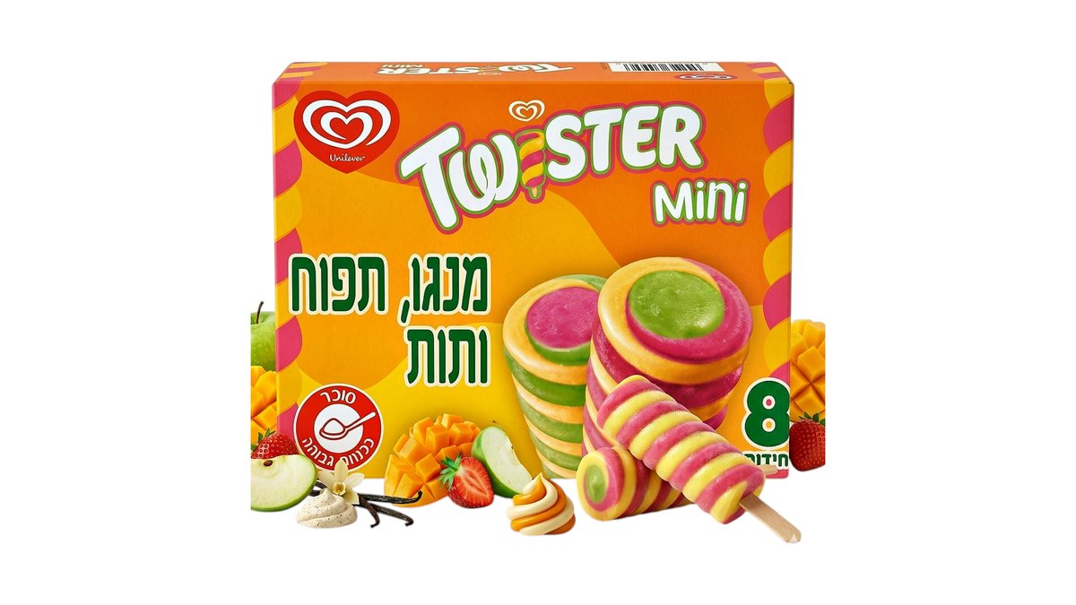 מאגדת טוויסטר מנגו תפוח ותות 8 יחידות
