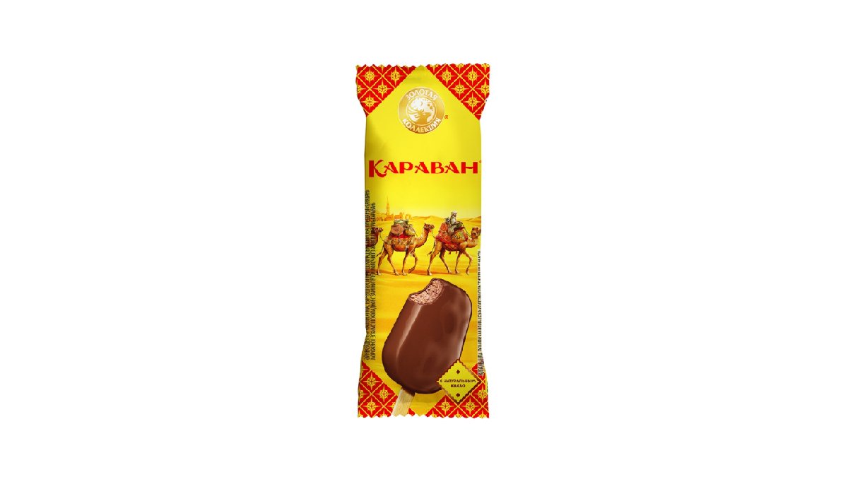 Мороженое Золотая Коллекция Караван 70 г эскимо