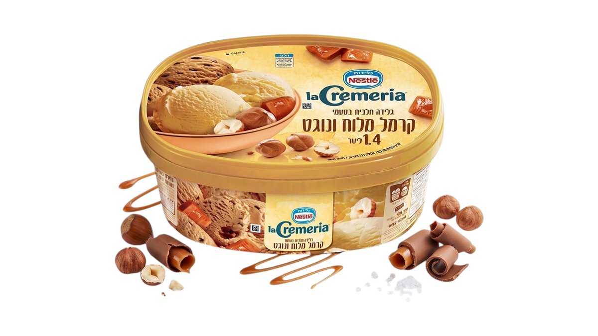 נסטלה גלידה משפחתית |קרמל מלוח ונוגט