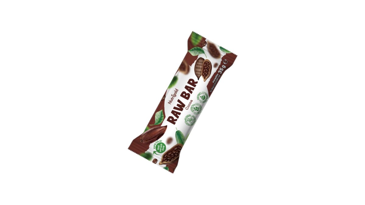 Nutrigold Raw Bar kakao, 35 g