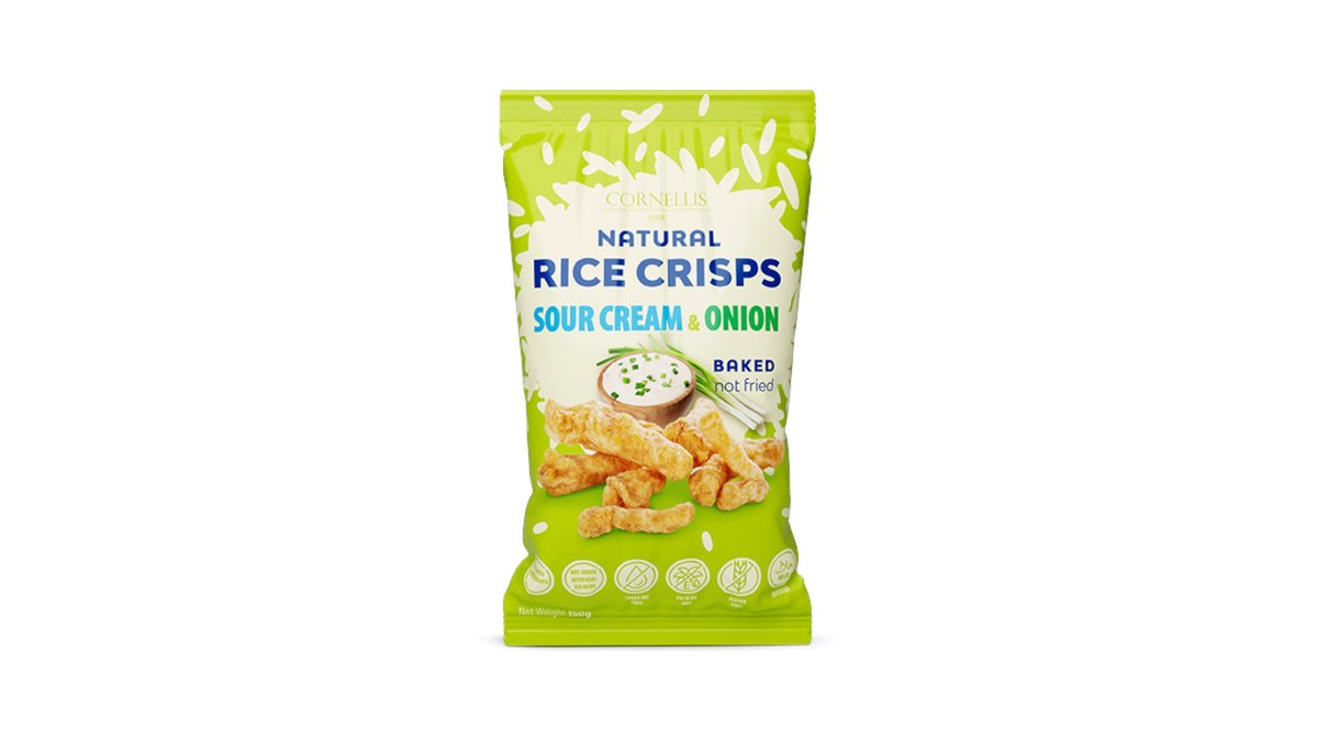 Rice Crispy Chips Sour Cream 150Gr