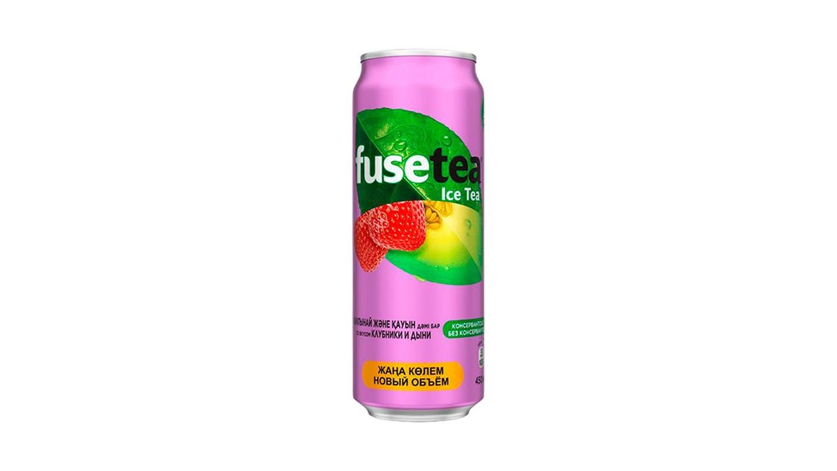 Чай FUSE TEA Клубника и дыня 450мл ж/б