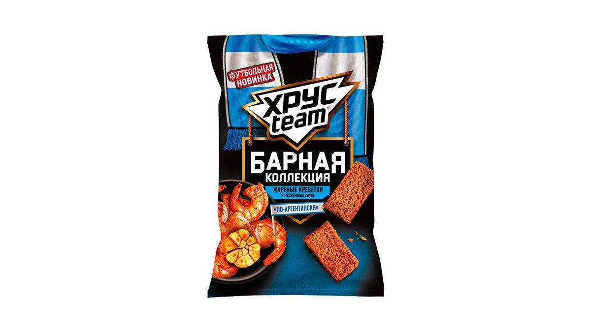 Хрустteam креветки жареные в чесночном соусе 70 г