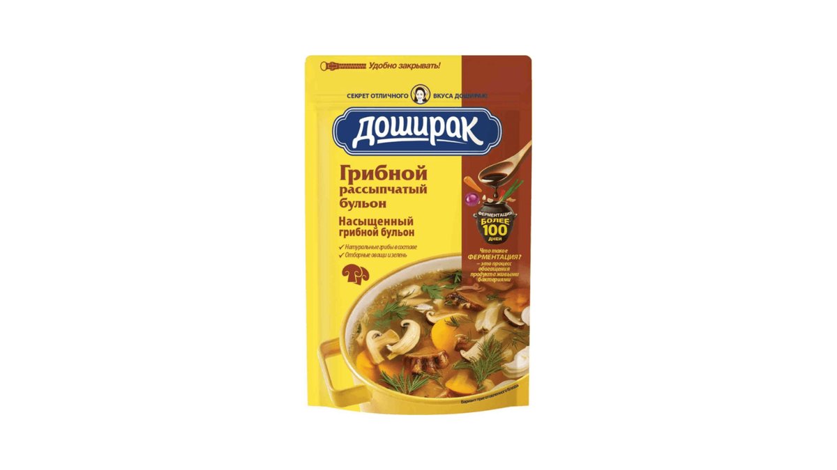 Бульон ДОШИРАК Грибной рассыпчатый 90г м/у