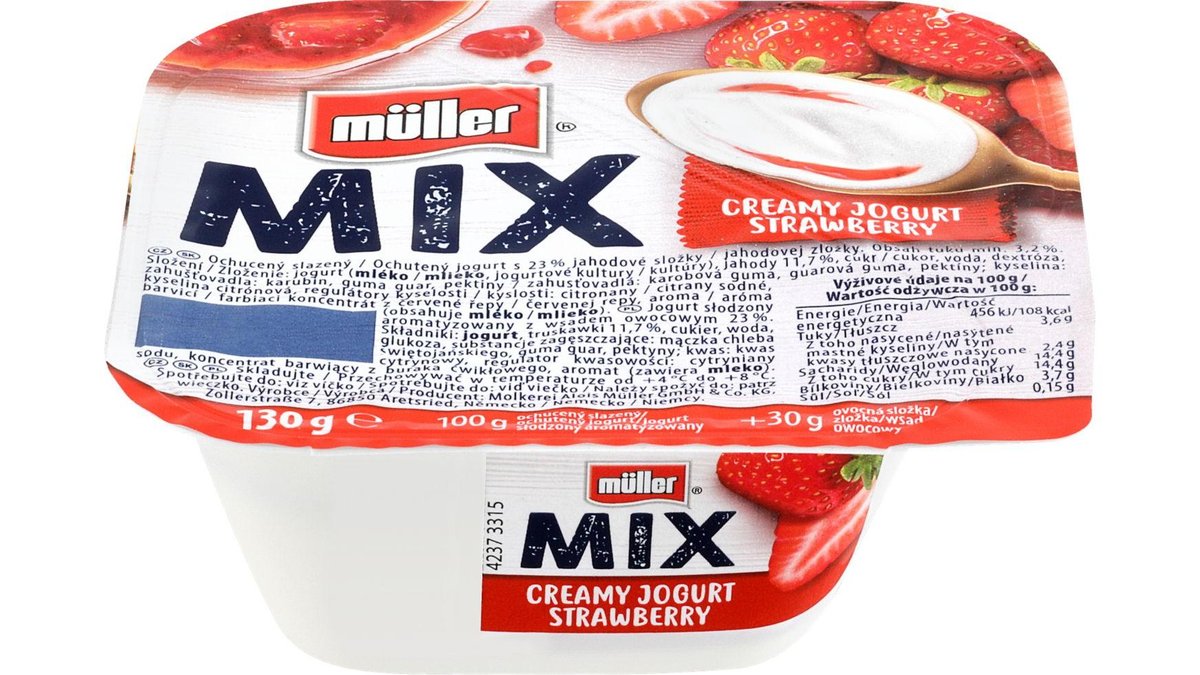 Müller Mix jogurt Jahoda 130g