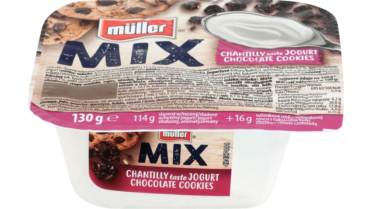 Müller Mix jogurt Milk choco./cookies 130g