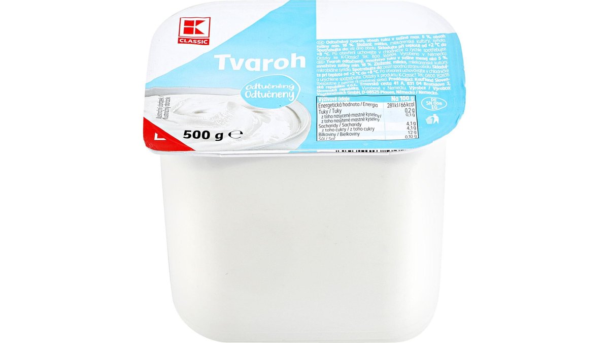 K-Classic Tvaroh nízkotučný 500g
